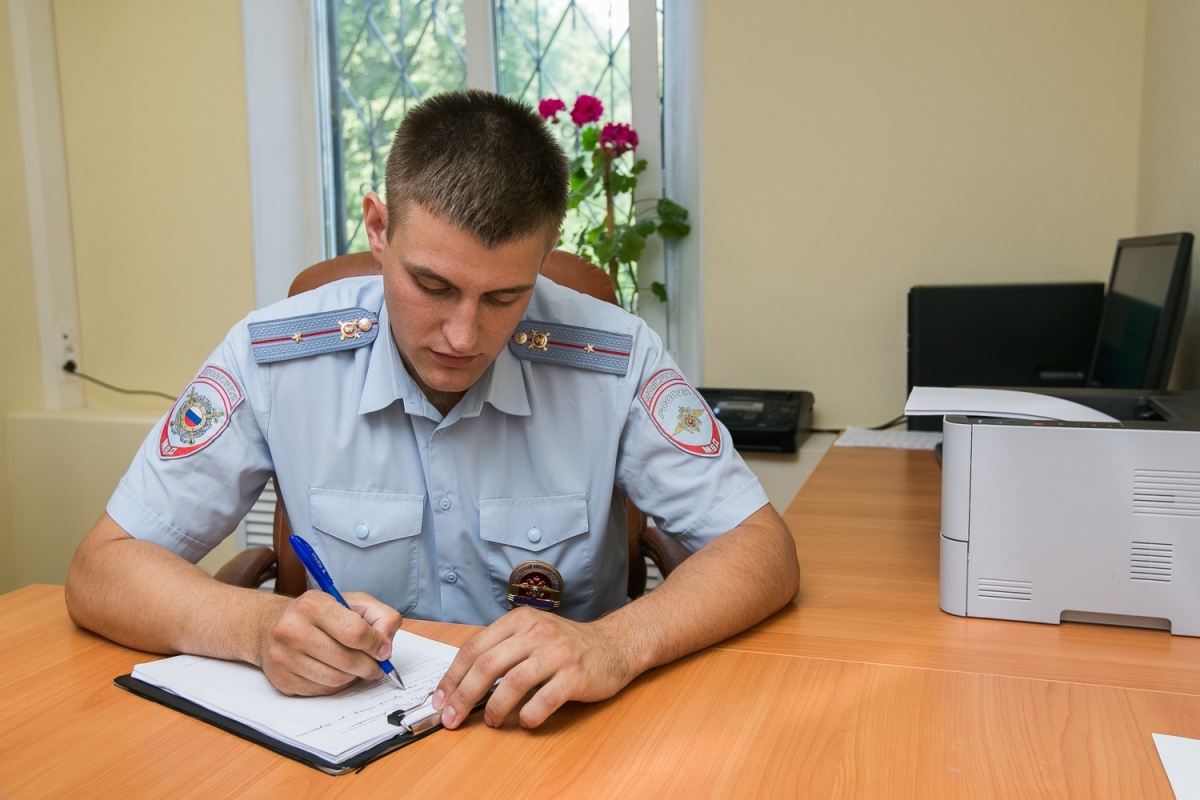 Фото с кабинета полиции